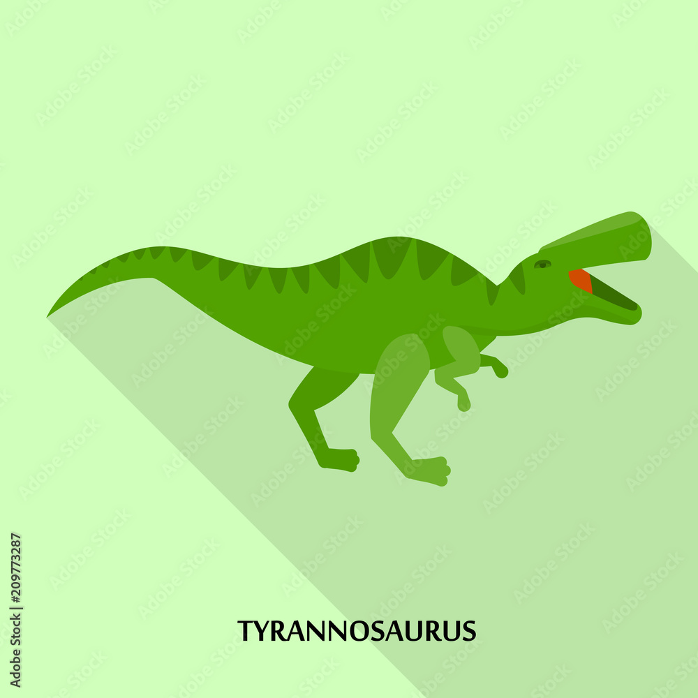 Fototapeta premium Tyrannosaurus icon. Flat illustration of tyrannosaurus vector icon for web design