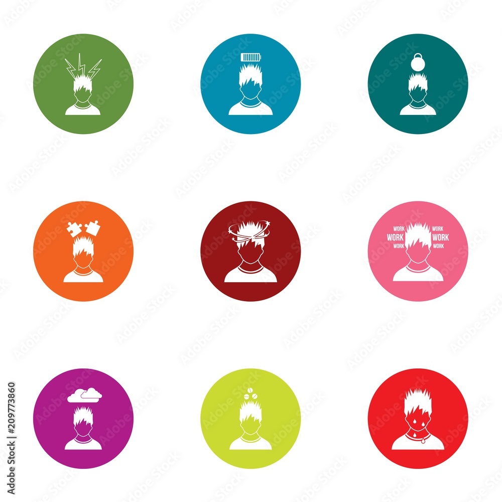 Bad team icons set. Flat set of 9 bad team vector icons for web isolated on white background Bad team icons set. Flat set of 9 bad team vector icons for web isolated on white background
