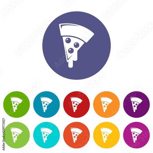 Free Download Pizza icons color set vector for any web design on white background - GFXLoad