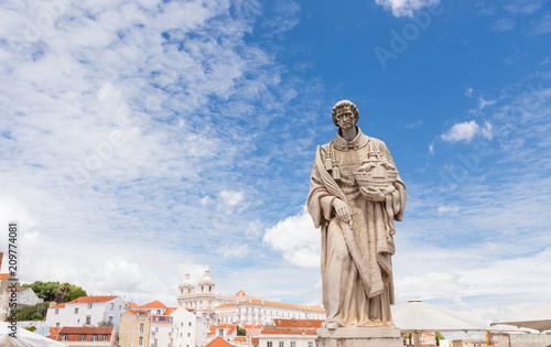 Statue of Sao Vicente in Lisbon Portugal