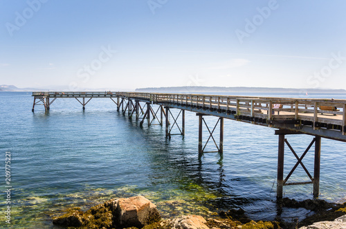 Fishing Pier under Clear Blue Sky