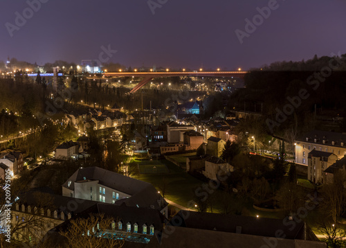 Photos of Luxembourg city at night