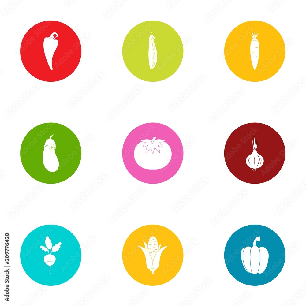 Harvest season icons set. Flat set of 9 harvest season vector icons for web isolated on white background Harvest season icons set. Flat set of 9 harvest season vector icons for web isolated on white background