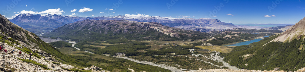 An amazing view over the Argentina Patagonia Valleys at El Chalten