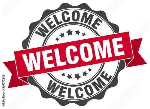 welcome stamp. sign. seal
