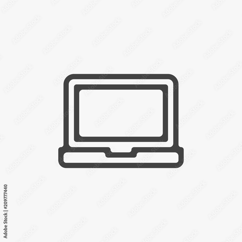 Lap top vector icon. Very useful icon of Laptop. Vector illustration. Lap top vector icon. Very useful icon of Laptop. Vector illustration.