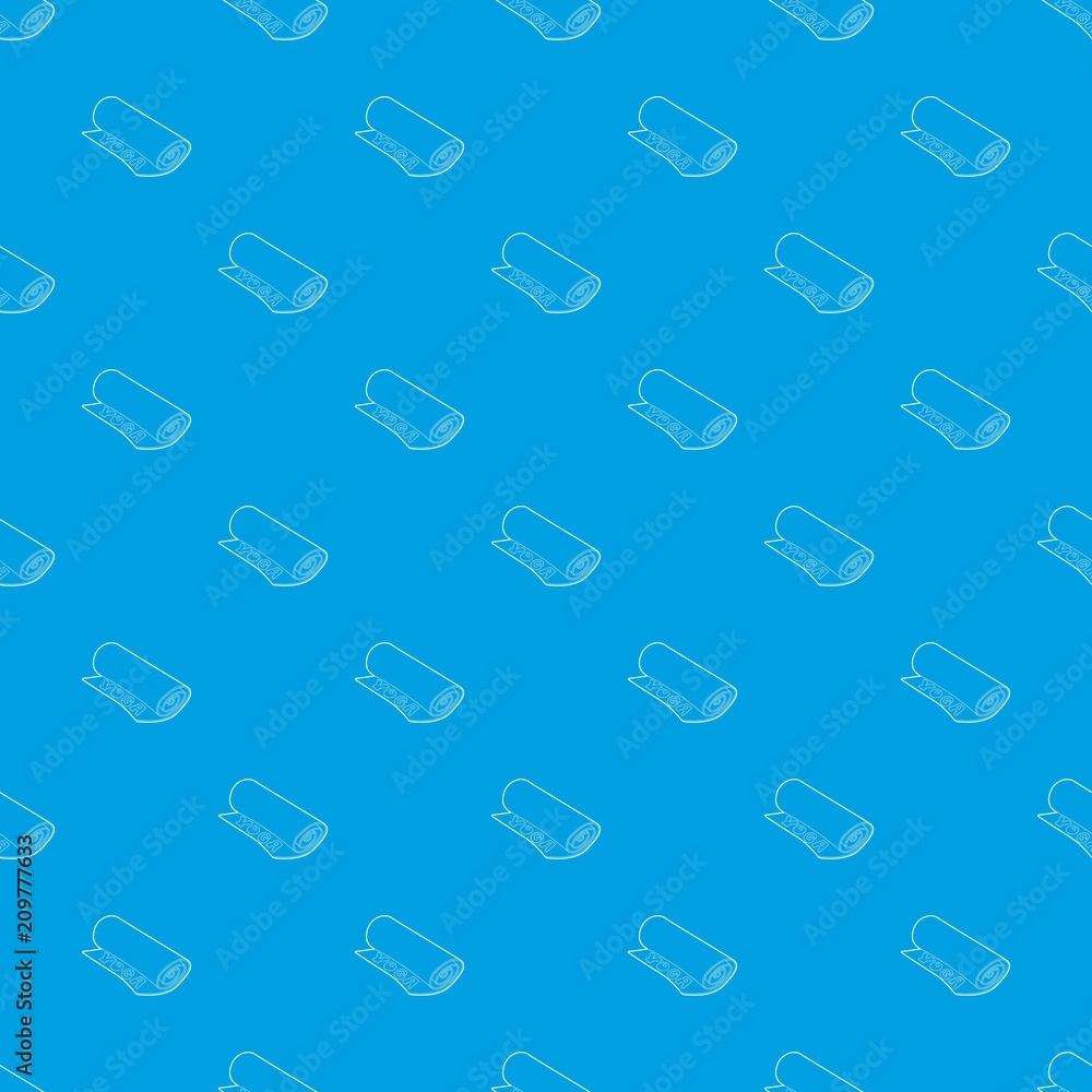 Yoga mat pattern vector seamless blue repeat for any use Yoga mat pattern vector seamless blue repeat for any use