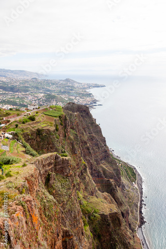 Cabo Girao View. The view looking towards Funchal from Cabo Girao viewpoint on the Portuguese island of Madeira.