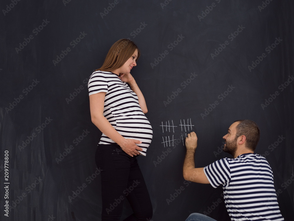 pregnant couple accounts week of pregnancy
