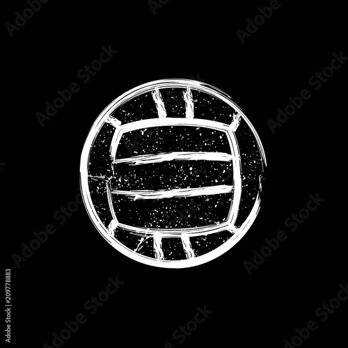 White grunge dotted water polo ball