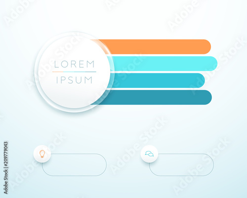 Infographic 4 Step 3d Circle Banner List Template