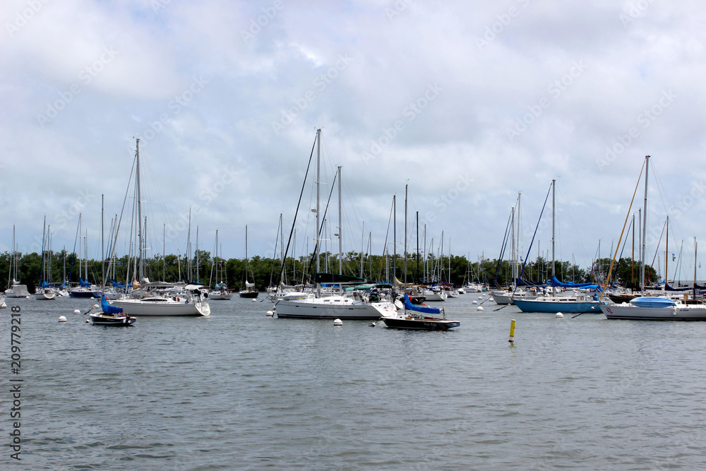 Segelboote Miami Hafen