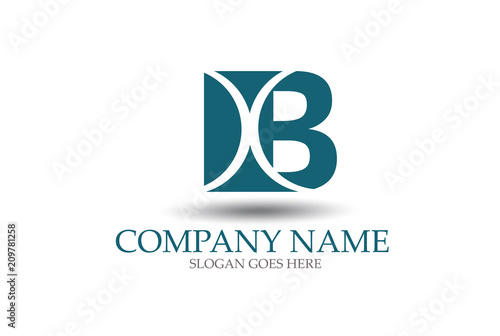 Letter B Icon Design Element Template