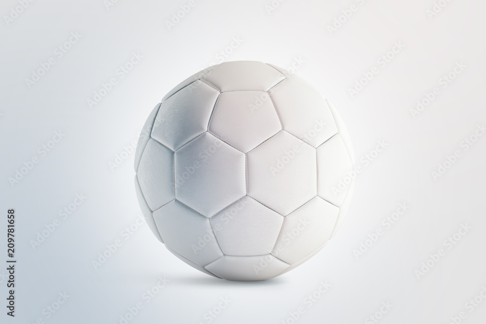 Blank white soccer ball mock up, front view, 3d rendering. Empty football mockup, isolated. Clear sport bal for on the clean field template Photo | Adobe Stock