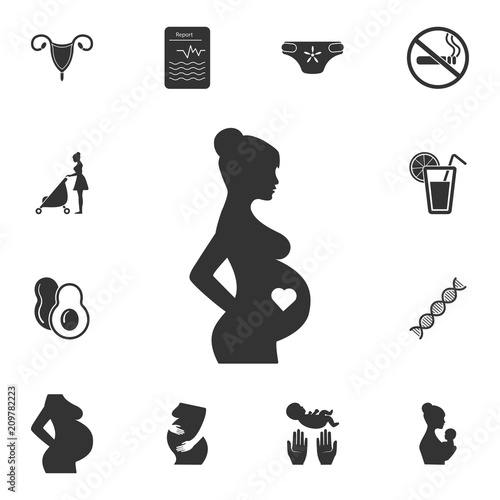 Pregnant woman icon. Simple element illustration. Pregnant woman symbol design from Pregnancy collection set. Can be used for web and mobile