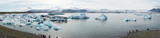 Panorama view from the Glacier lagoon Jökulsarlon in Iceland
