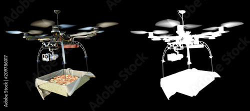 fast delivery with new technology concept photo with alpha illustration 3d render