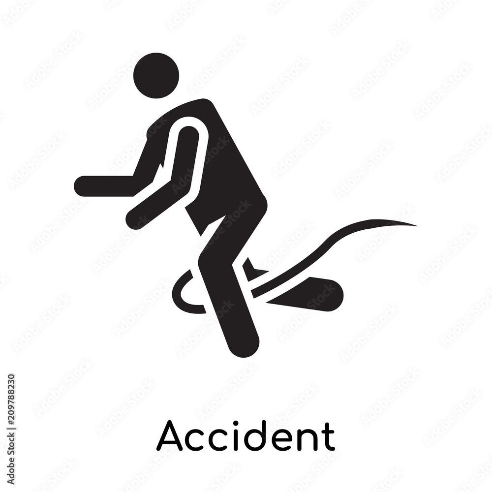 Accident icon vector sign and symbol isolated on white background, Accident logo concept icon Accident icon vector sign and symbol isolated on white background, Accident logo concept icon