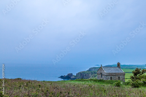 View of Pembrokeshire cliffes in Wales photo