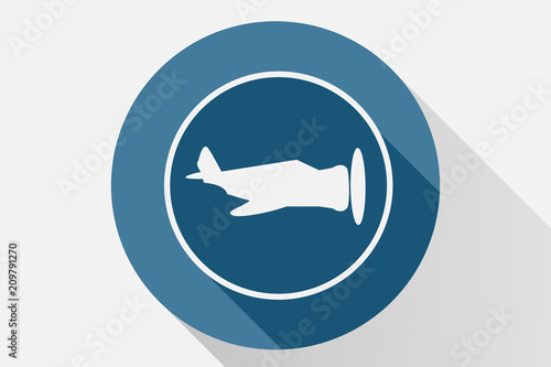 Icono azul de avión.