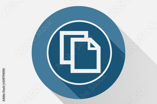 Icono azul de copiar.