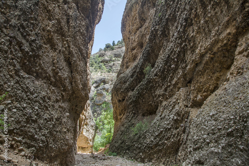 canyon at maple canyon in utah which is a popular place for rock climbing.