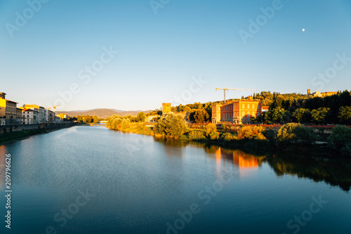 Wallpaper Mural Sunset time, European buildings and Arno river in Florence, Italy Torontodigital.ca