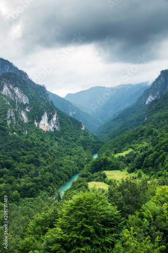 Beautiful view over Tara river Montenegro