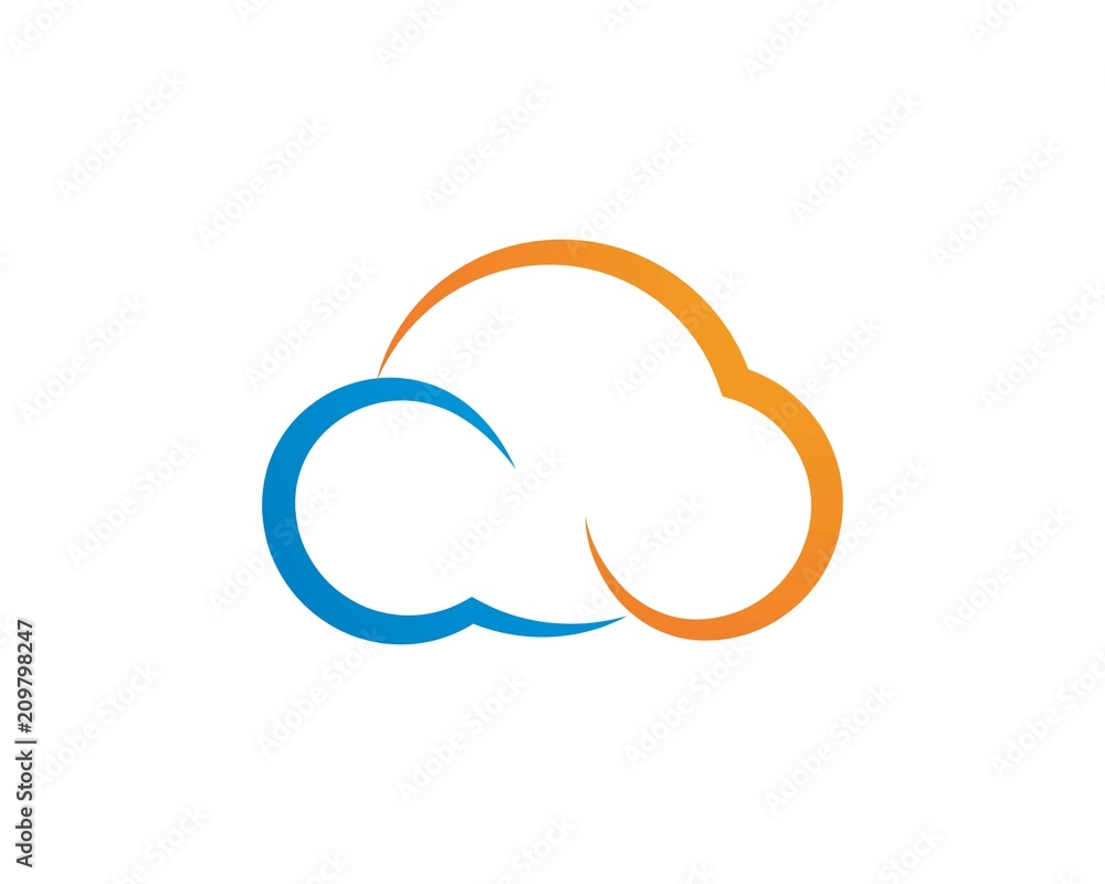cloud vector logo template cloud vector logo template