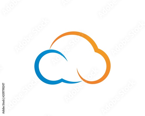 cloud vector logo template