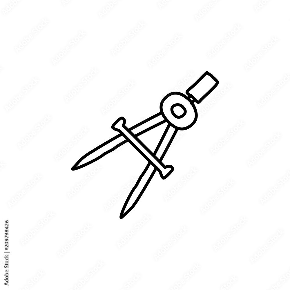 compass sketch icon. Element of education icon for mobile concept and web apps. Outline compass sketch icon can be used for web and mobile compass sketch icon. Element of education icon for mobile concept and web apps. Outline compass sketch icon can be used for web and mobile