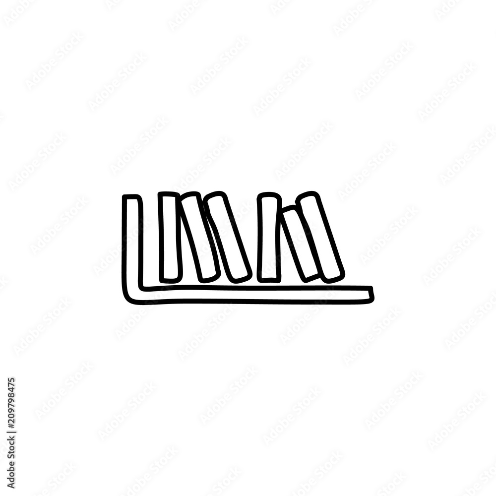 books on the shelf sketch icon. Element of education icon for mobile concept and web apps. Outline books on the shelf sketch icon can be used for web and mobile books on the shelf sketch icon. Element of education icon for mobile concept and web apps. Outline books on the shelf sketch icon can be used for web and mobile