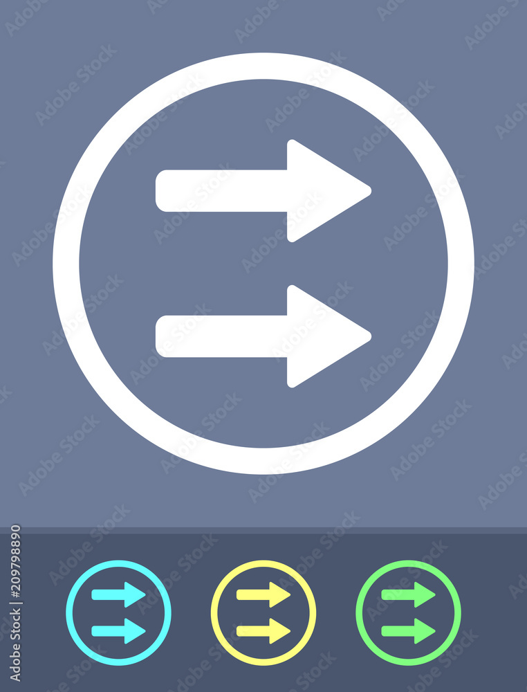 Double Arrows - Circle Glyph Icons Double Arrows - Circle Glyph Icons