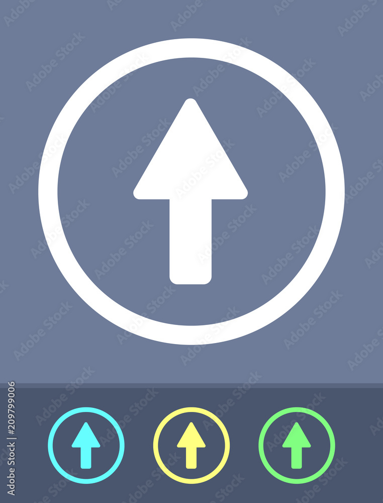 Up Arrow - Circle Glyph Icons Up Arrow - Circle Glyph Icons