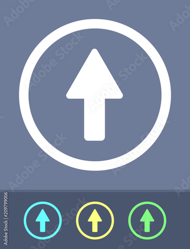 Free Download Up Arrow - Circle Glyph Icons - GFXLoad