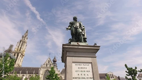 Statue petro paulo rubens in Antwerp Belgium  photo