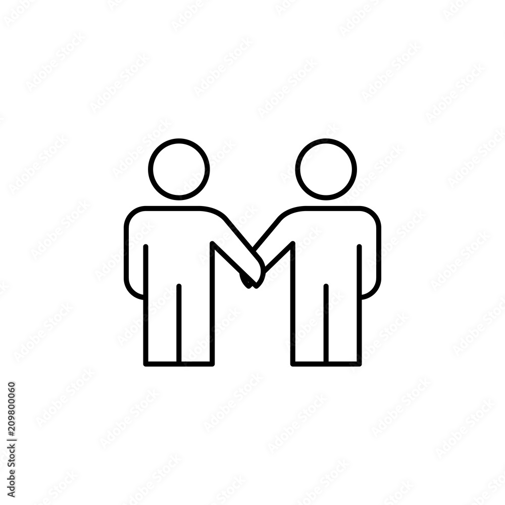 cooperation line icon. Element of business organisation icon for mobile concept and web apps. Thin line cooperation icon can be used for web and mobile cooperation line icon. Element of business organisation icon for mobile concept and web apps. Thin line cooperation icon can be used for web and mobile