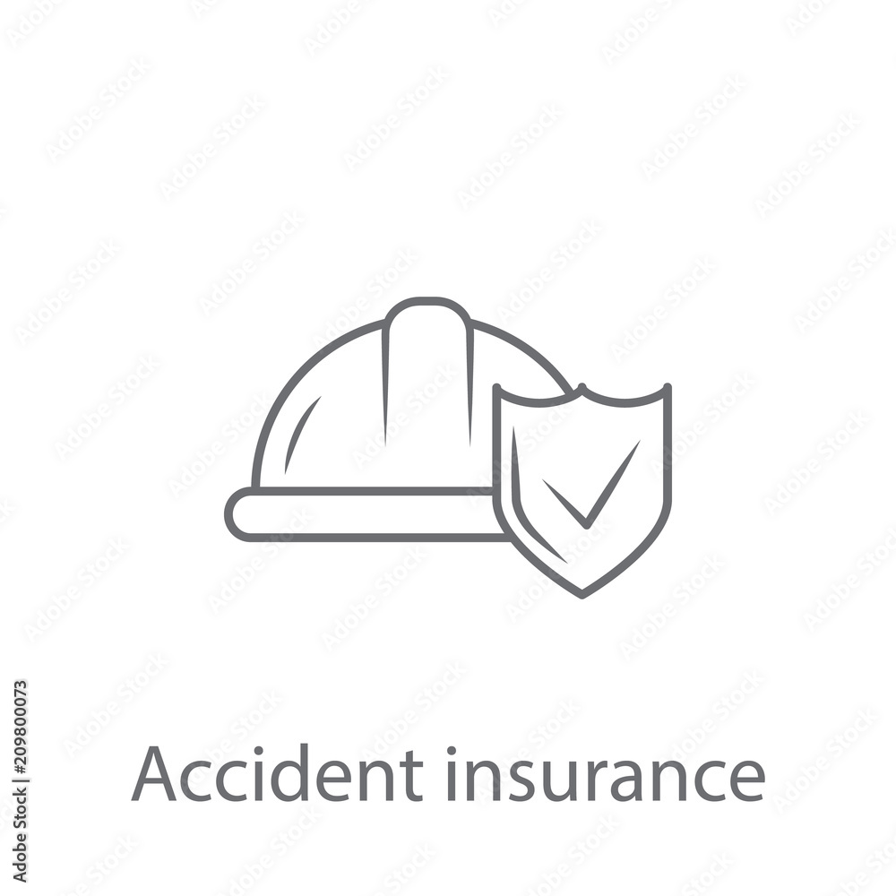 Accident insurance icon. Simple element illustration. Accident insurance symbol design from Insurance collection set. Can be used for web and mobile