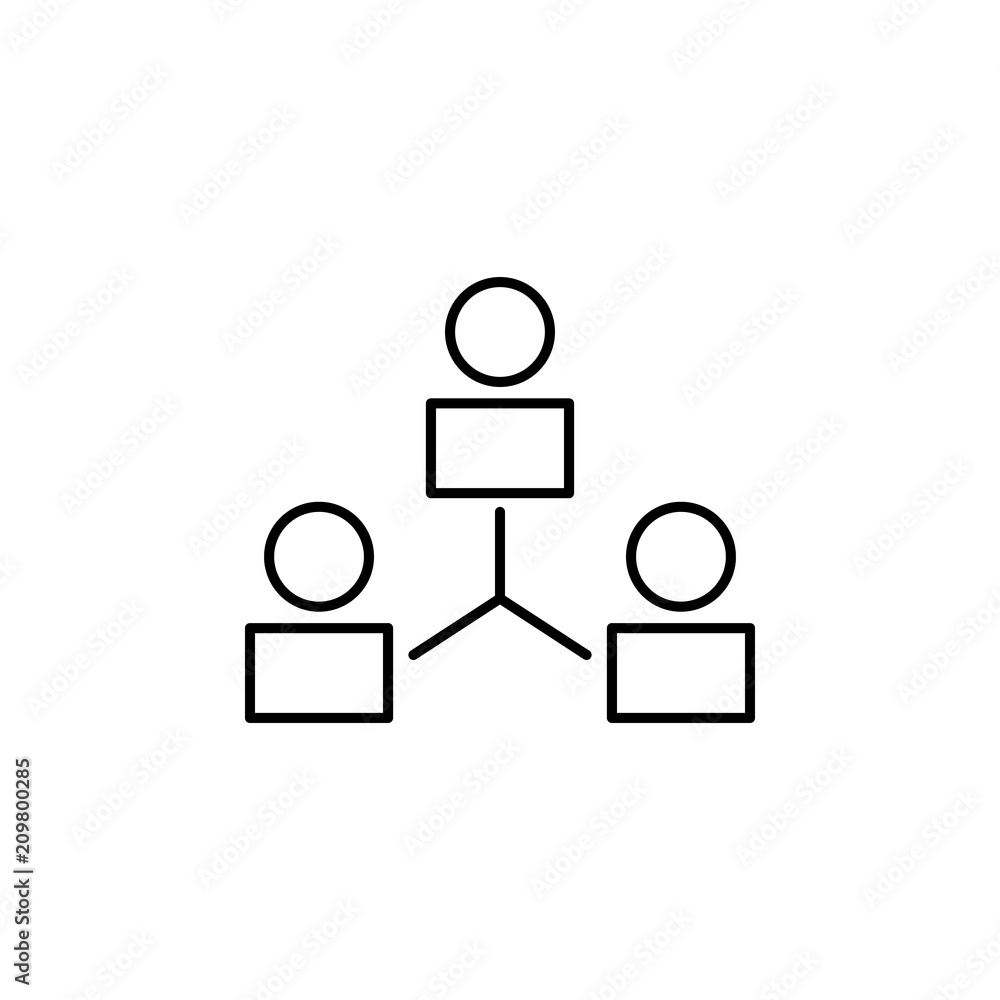 communication of business people line icon. Element of business organisation icon for mobile concept and web apps. Thin line communication icon can be used for web and mobile communication of business people line icon. Element of business organisation icon for mobile concept and web apps. Thin line communication icon can be used for web and mobile