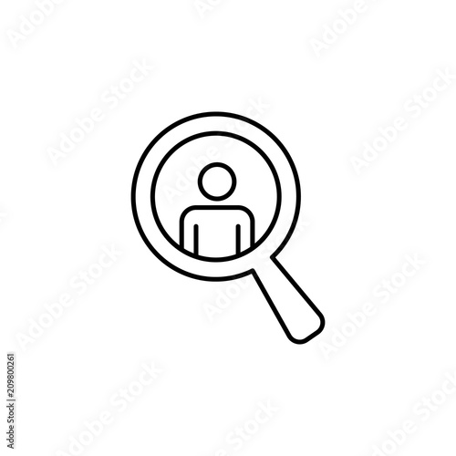 search for colleagues line icon. Element of business organisation icon for mobile concept and web apps. Thin line search for colleagues icon can be used for web and mobile