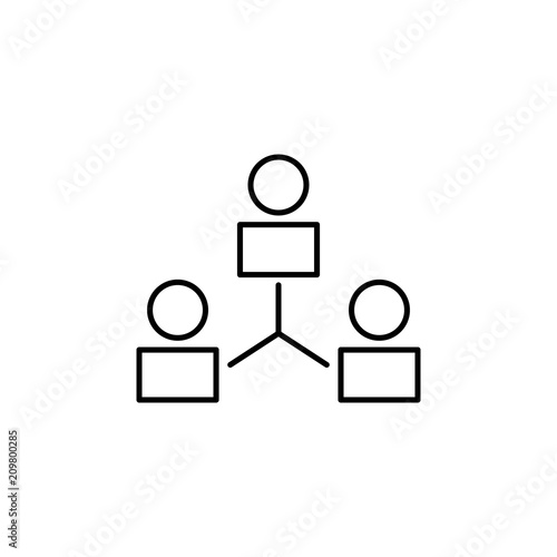 communication of business people line icon. Element of business organisation icon for mobile concept and web apps. Thin line communication icon can be used for web and mobile