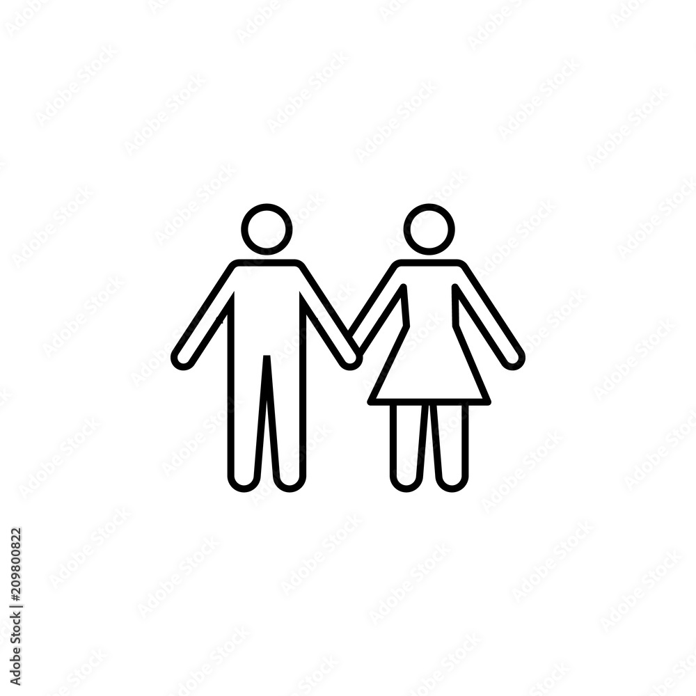 Man and woman line icon. Element of insurance sign for mobile concept and web apps. Thin line Man and woman icon can be used for web and mobile. Premium icon Man and woman line icon. Element of insurance sign for mobile concept and web apps. Thin line Man and woman icon can be used for web and mobile. Premium icon