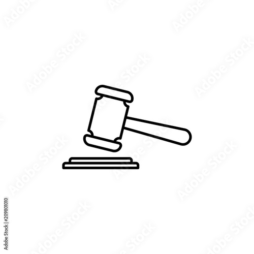 the court's decision line icon. Element of insurance sign for mobile concept and web apps. Thin line the court's decision icon can be used for web and mobile. Premium icon