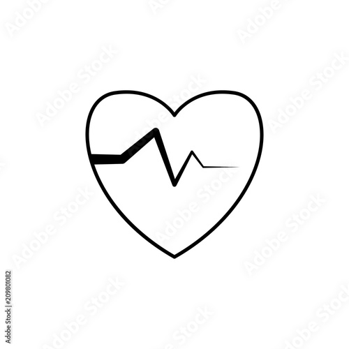 palpitation line icon. Element of insurance sign for mobile concept and web apps. Thin line palpitation icon can be used for web and mobile. Premium icon