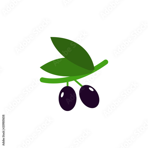 black olives colored illustration. Element of colored food icon for mobile concept and web apps. Detailed black olives icon can be used for web and mobile