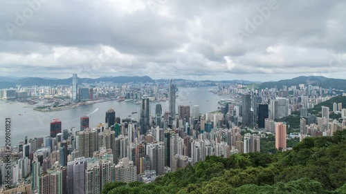 Wallpaper Mural City skyline and Victoria Harbour viewed from Victoria Peak, Hong Kong, China Torontodigital.ca