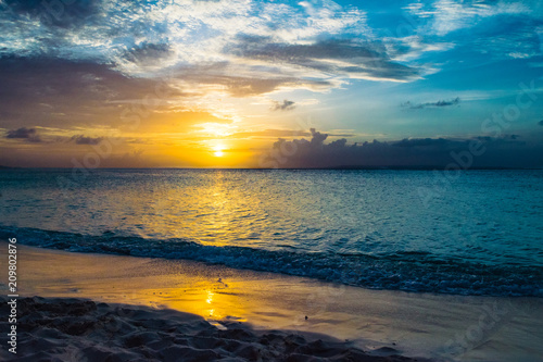 Sunset over Grace Bay, Turks and Caicos