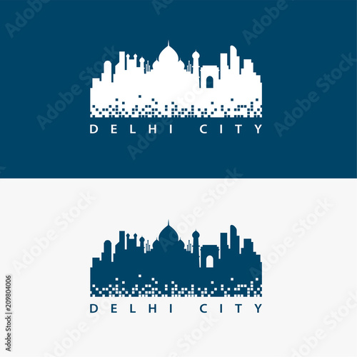 Delhi City Skyline Logo Design
