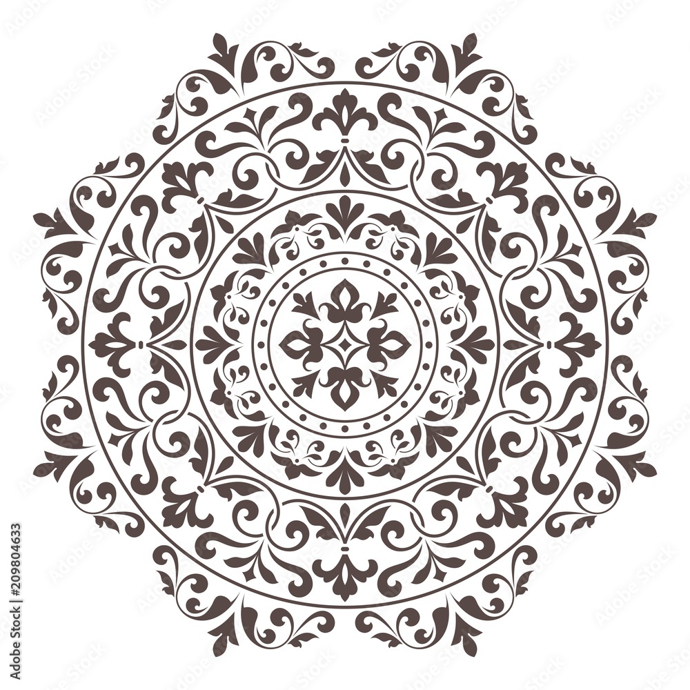 Ornamental round lace pattern.
