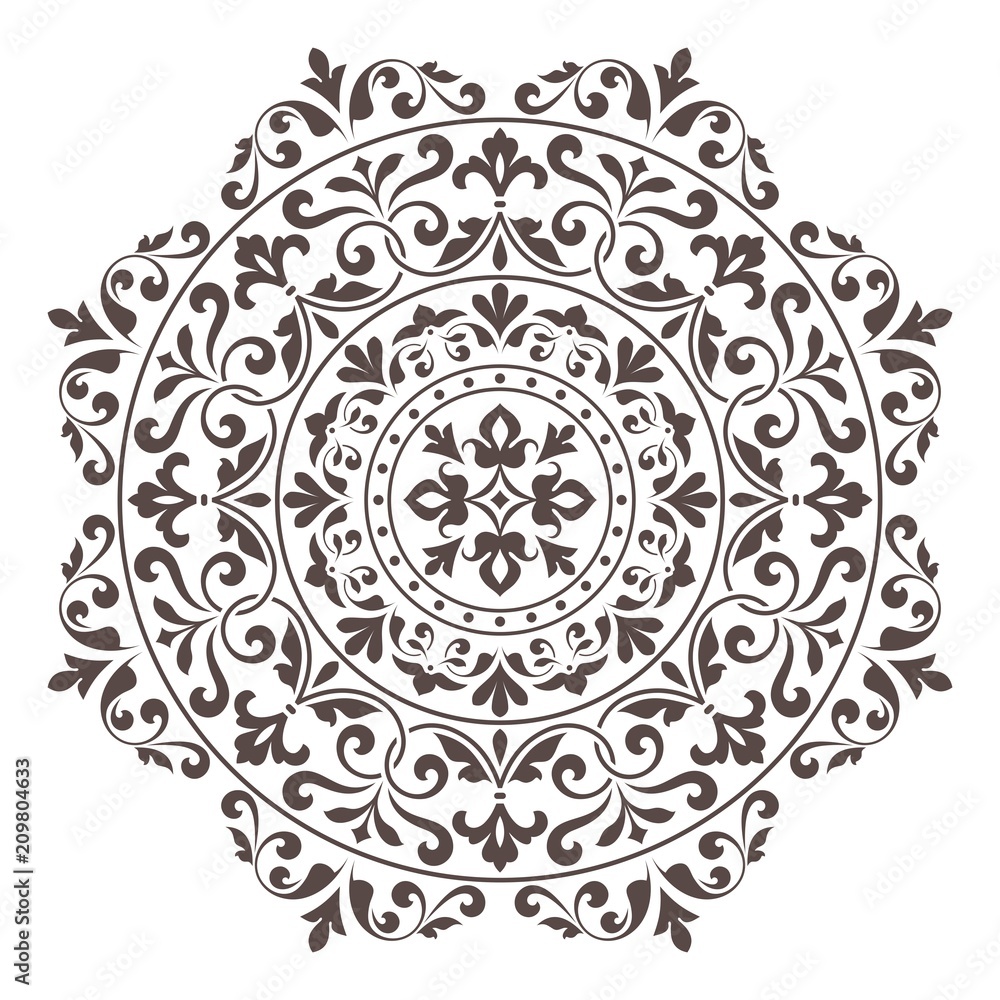 Ornamental round lace pattern. Ornamental round lace pattern.